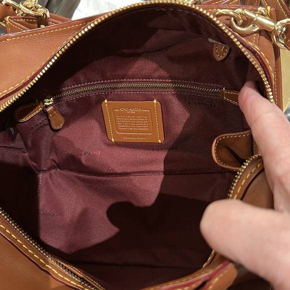 GORGEOUS Authentic Coach 1941 Dreamer 27 Satchel in Saddle, Light Gold. EUC - Picture 15 of 16
